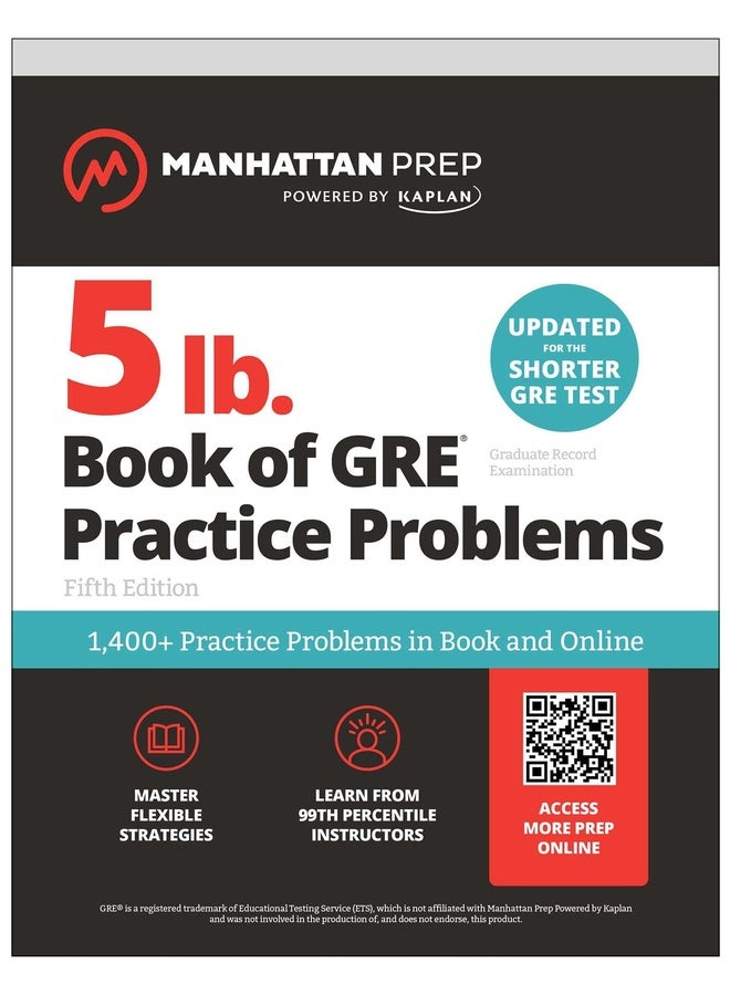 5 LB. Book of GRE Practice Problems: 1,400+ Practice Problems in Book and Online (Manhattan Prep 5 lb)